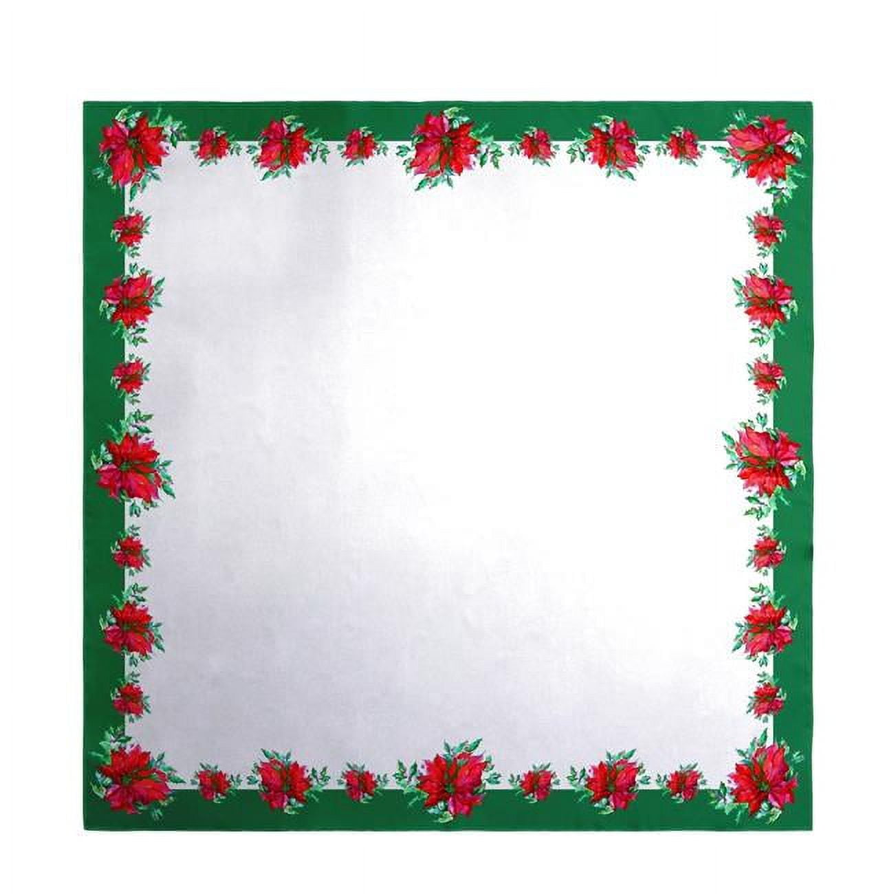 Picture of Betsy Drake TS901 52 in. Poinsettia Square Table Cloth