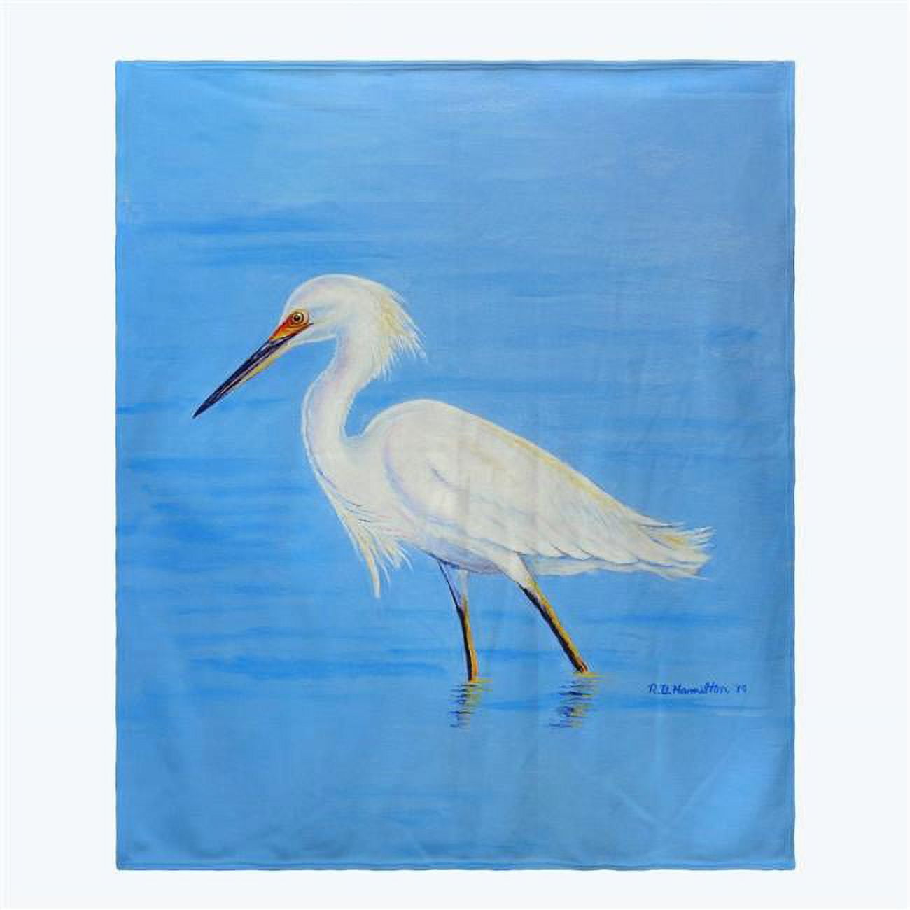 Picture of Betsy Drake BK1087 Stalking Snowy Egret Throw