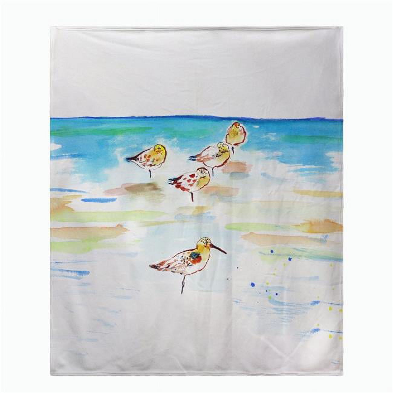 Picture of Betsy Drake BK1090 Five Sanderlings Throw