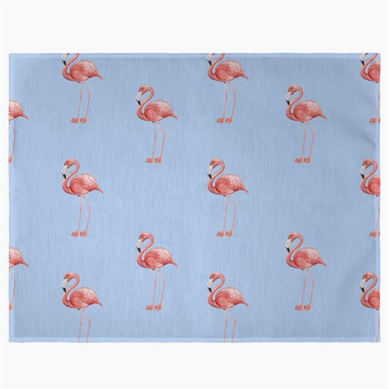 Picture of Betsy Drake PM084B Tiled Flamingos Light Blue Place Mat - Set of 4
