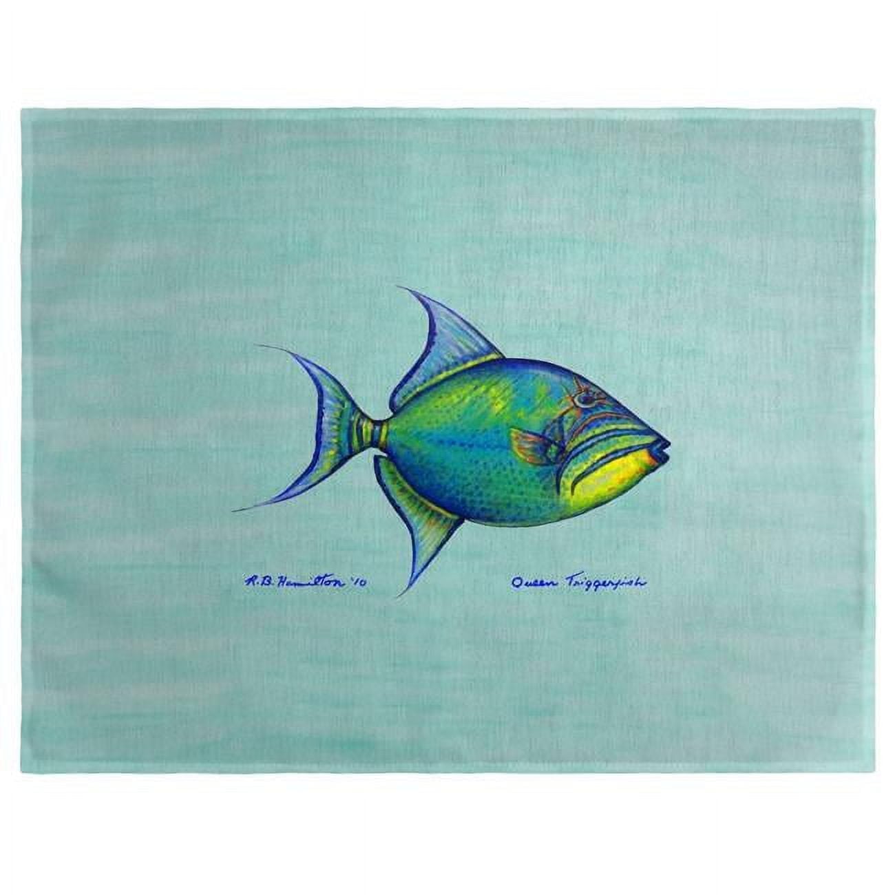 Picture of Betsy Drake PM114C Trigger Fish Teal Place Mat - Set of 4