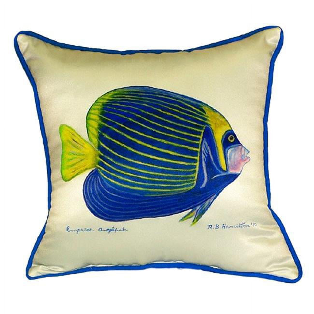 18 x 18 in. Emperor Angelfish Large Indoor & Outdoor Pillow
