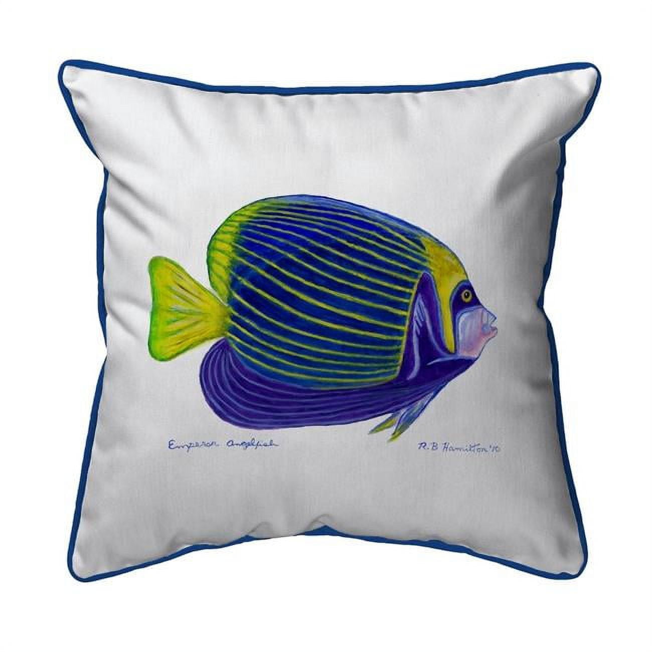 22 x 22 in. Emperor Angelfish Extra Large Zippered Indoor & Outdoor Pillow