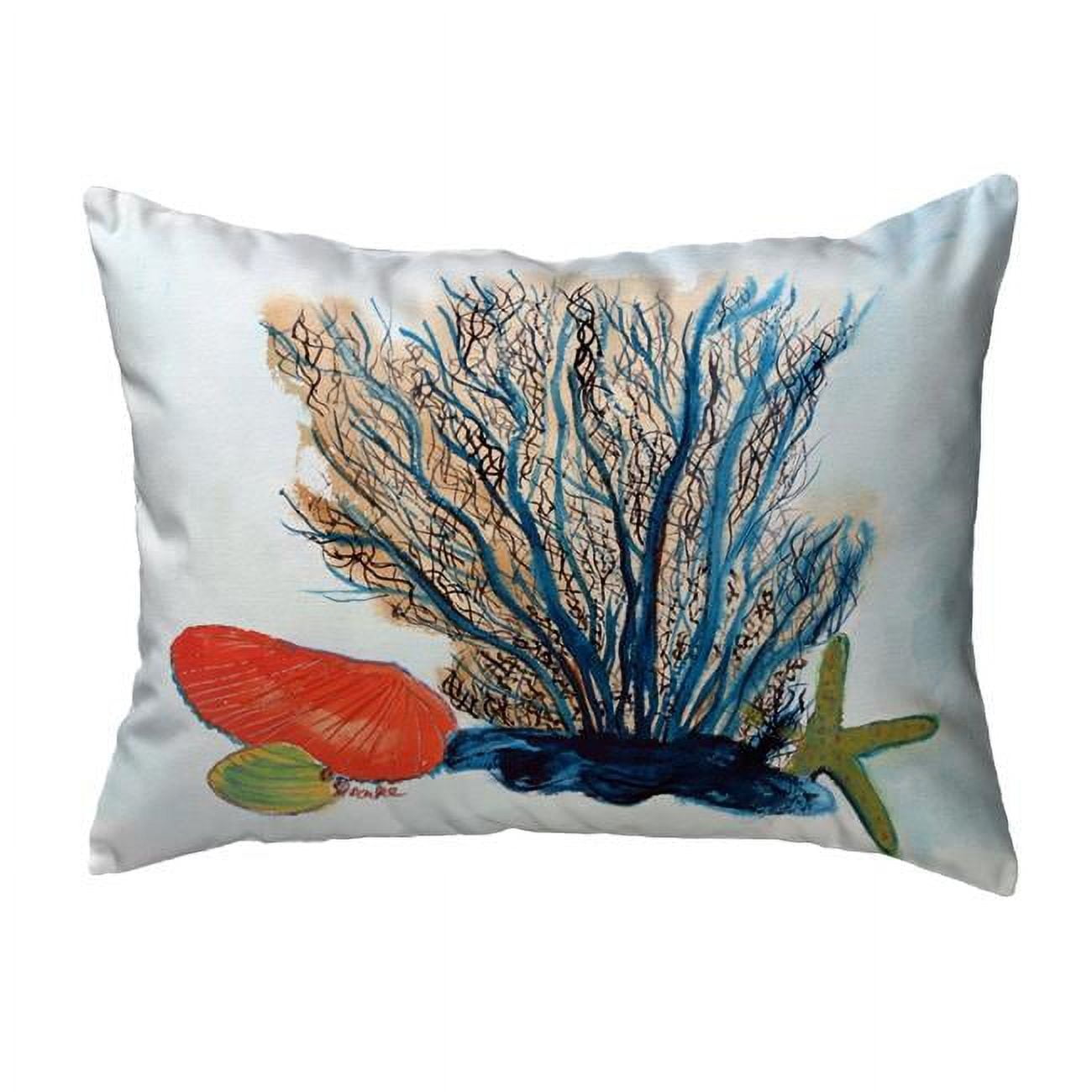 16 x 20 in. Coral & Shells Non-Corded Indoor & Outdoor Pillow