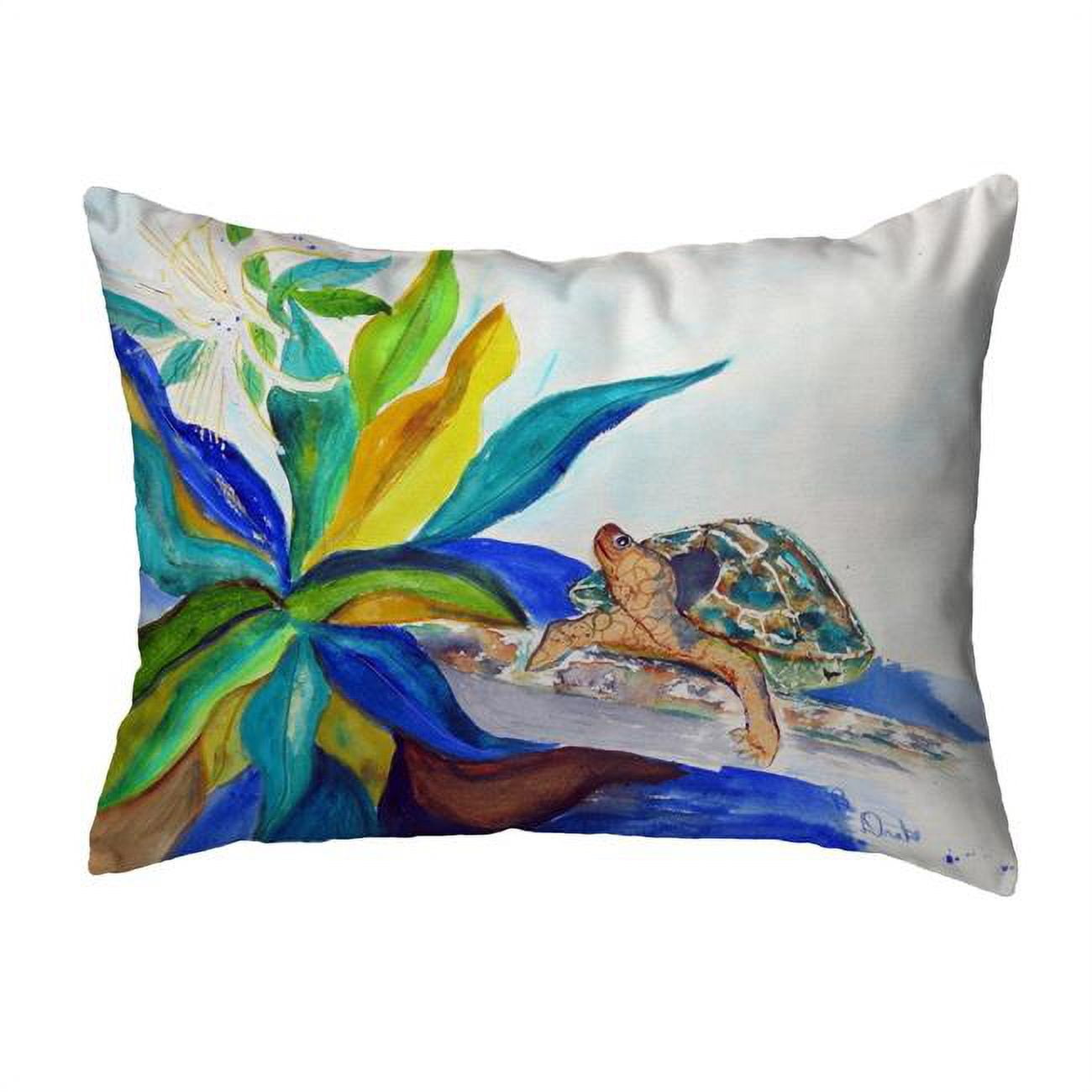16 x 20 in. Turtle & Lily Non-Corded Indoor & Outdoor Pillow