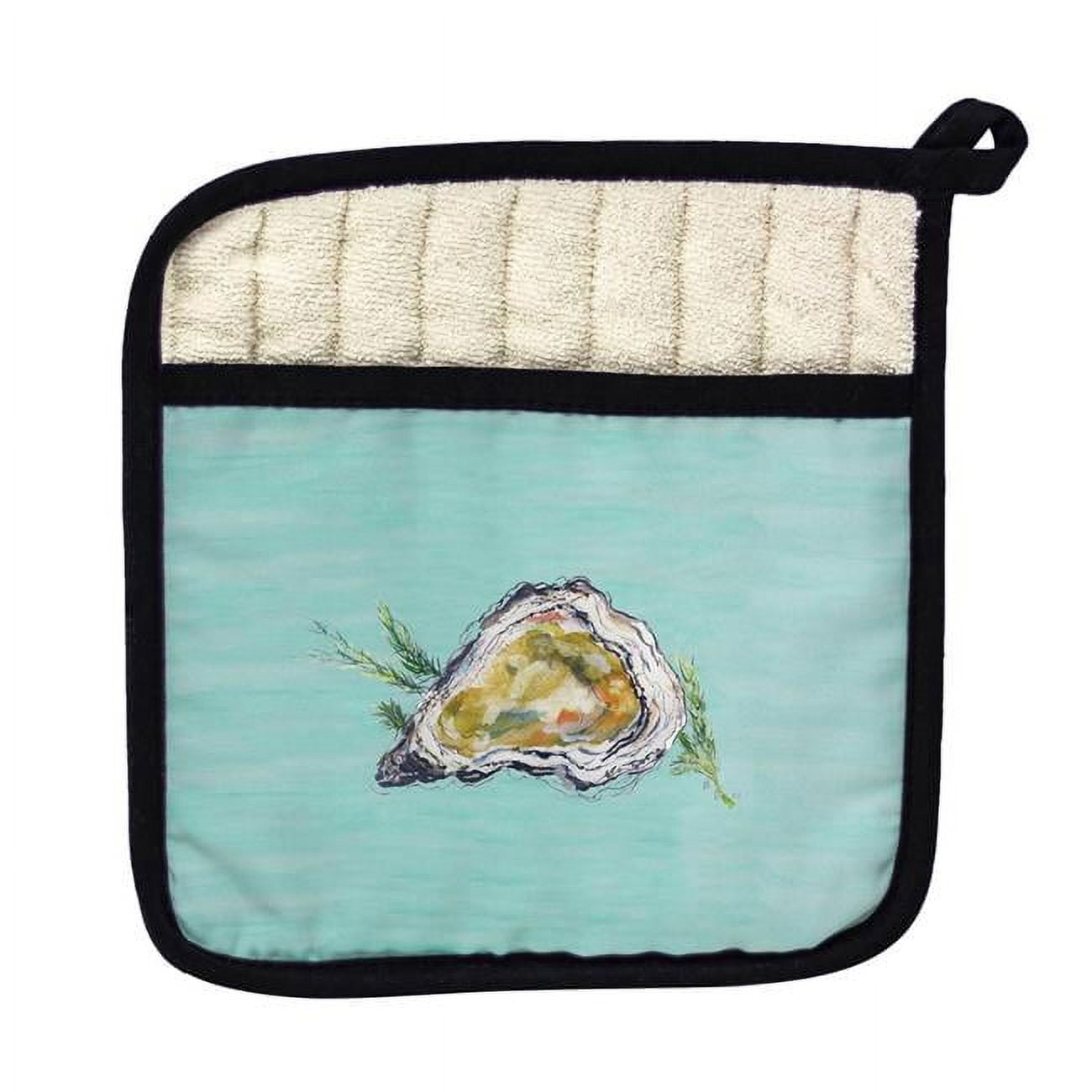 Picture of Betsy Drake PT121C Oyster Shell Teal Pot Holder