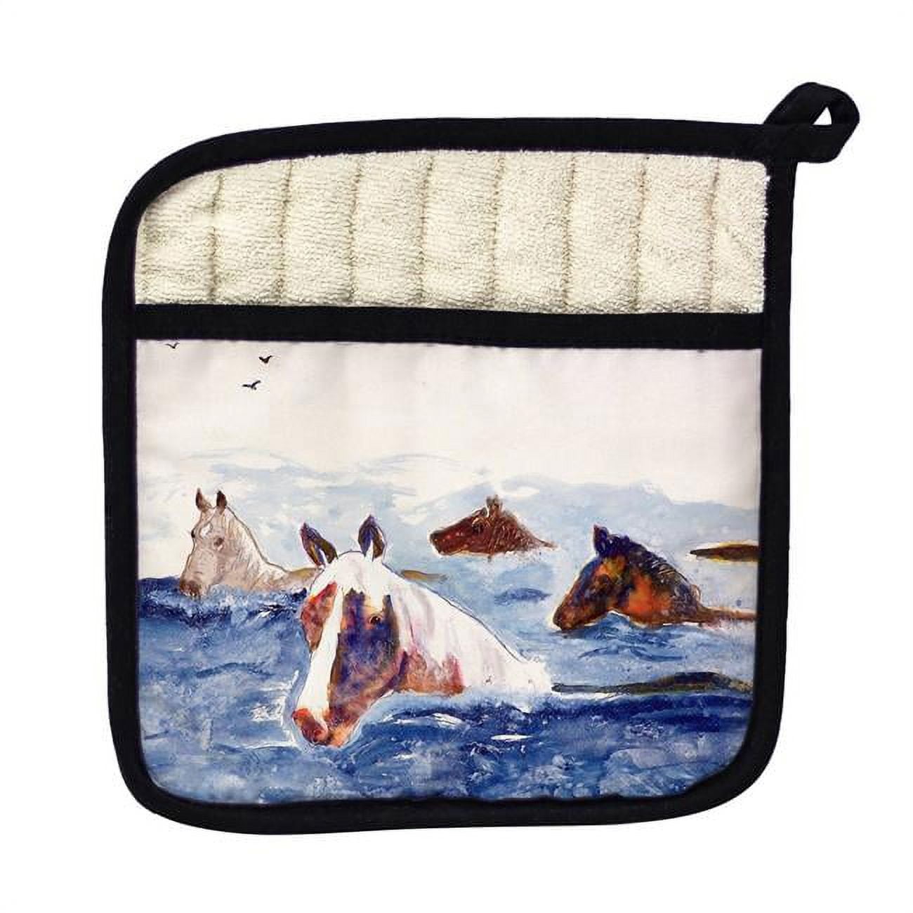 Picture of Betsy Drake PT151 Chincoteague Ponies Pot Holder
