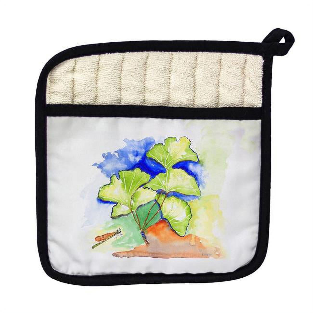 Picture of Betsy Drake PT152 Ginko Leaves Pot Holder