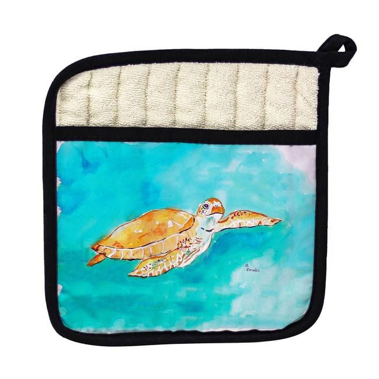 Picture of Betsy Drake PT156 Brown Sea Turtle Pot Holder