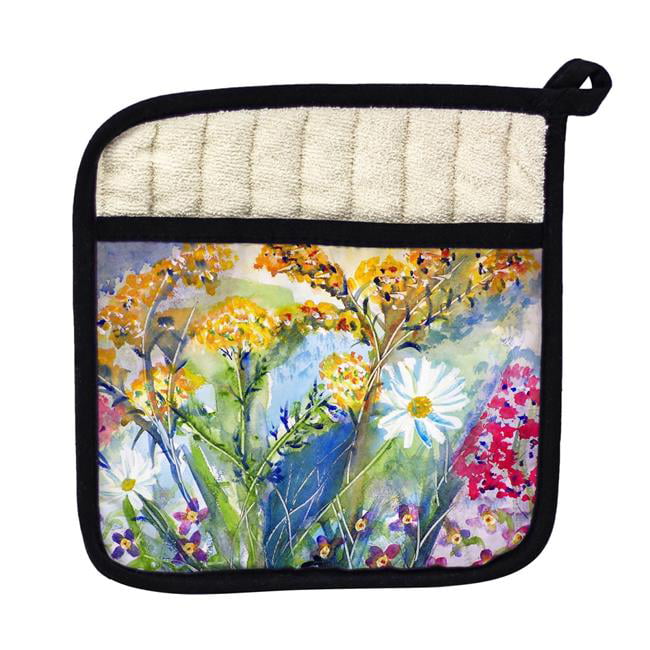Picture of Betsy Drake PT166 Wild Flowers Pot Holder