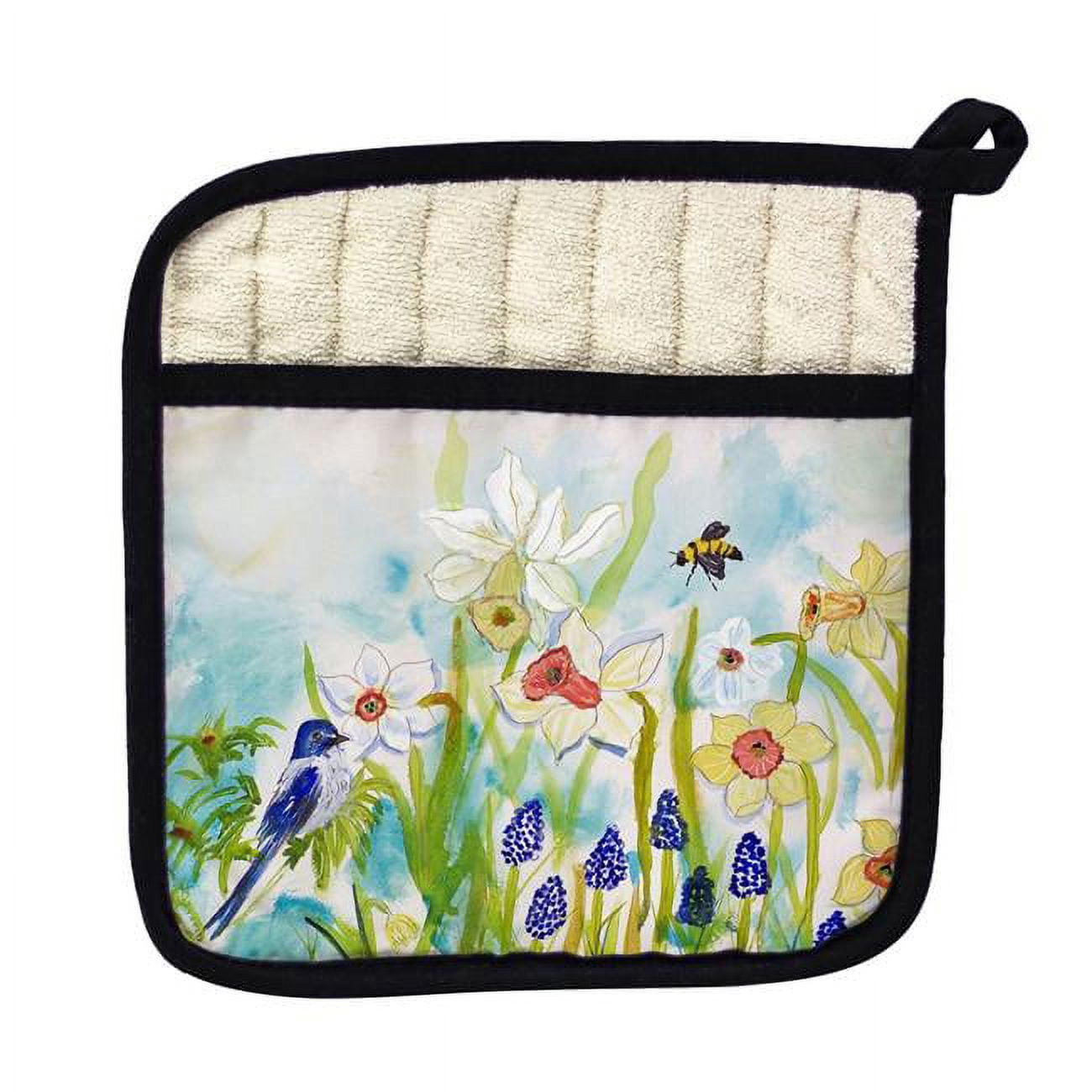 Betsy Drake PT167 Bird & Daffodils Pot Holder