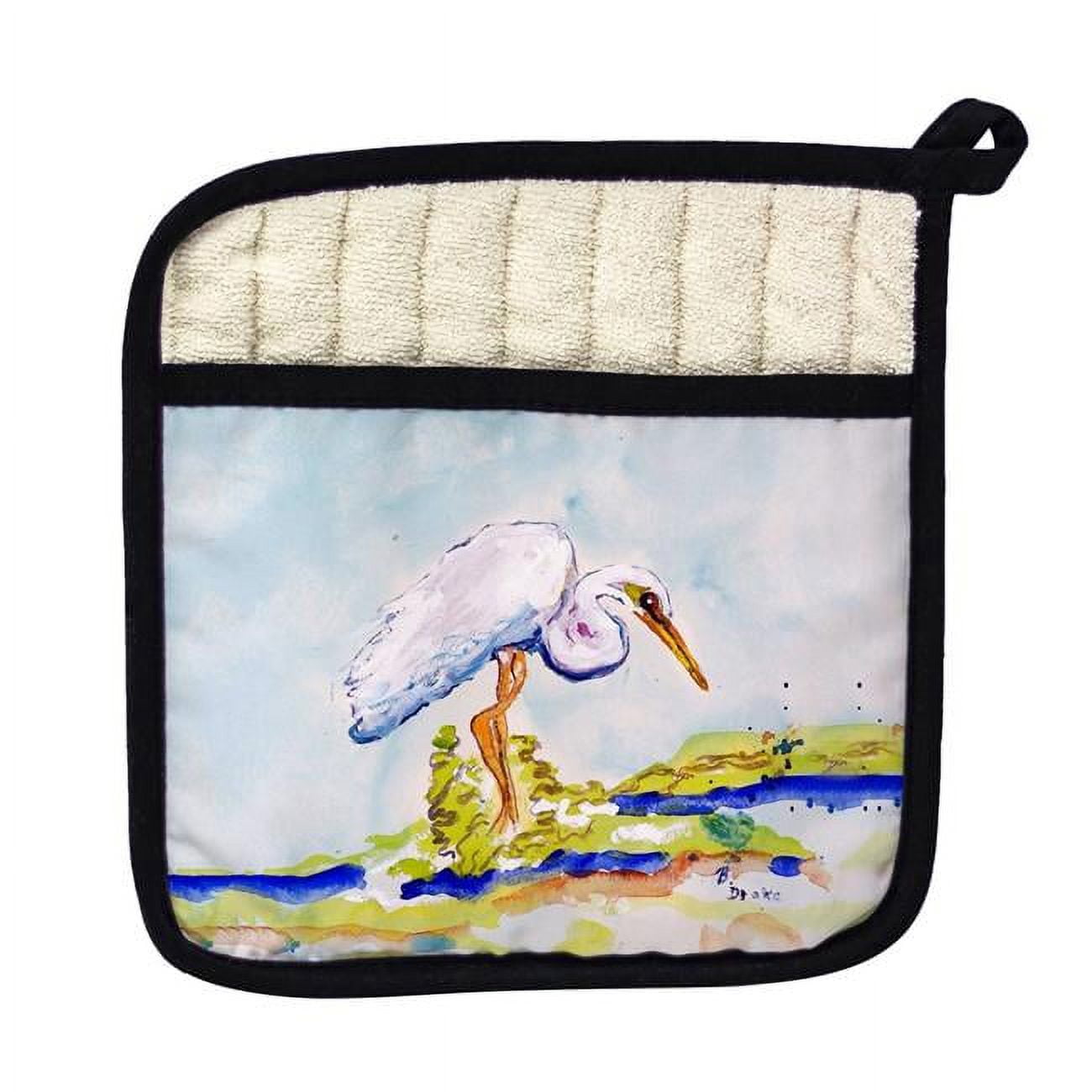 Picture of Betsy Drake PT176 Betsys Egret Pot Holder