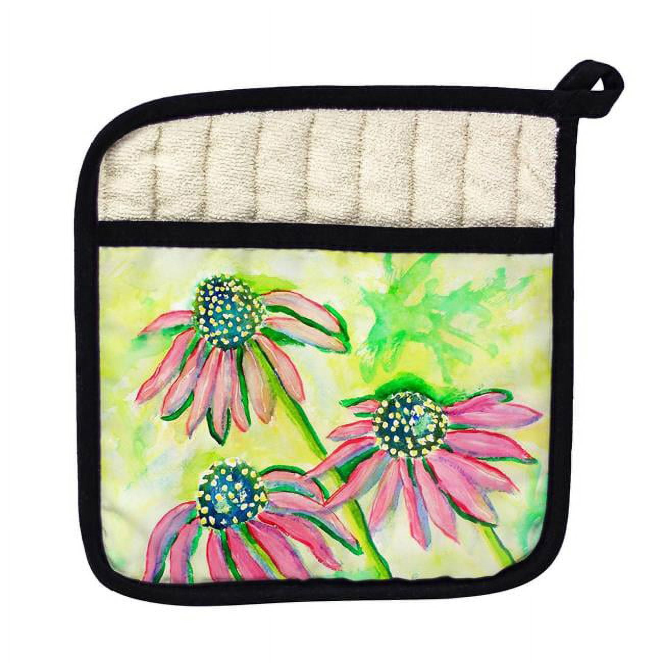 Picture of Betsy Drake PT195 Cone Flowers Pot Holder