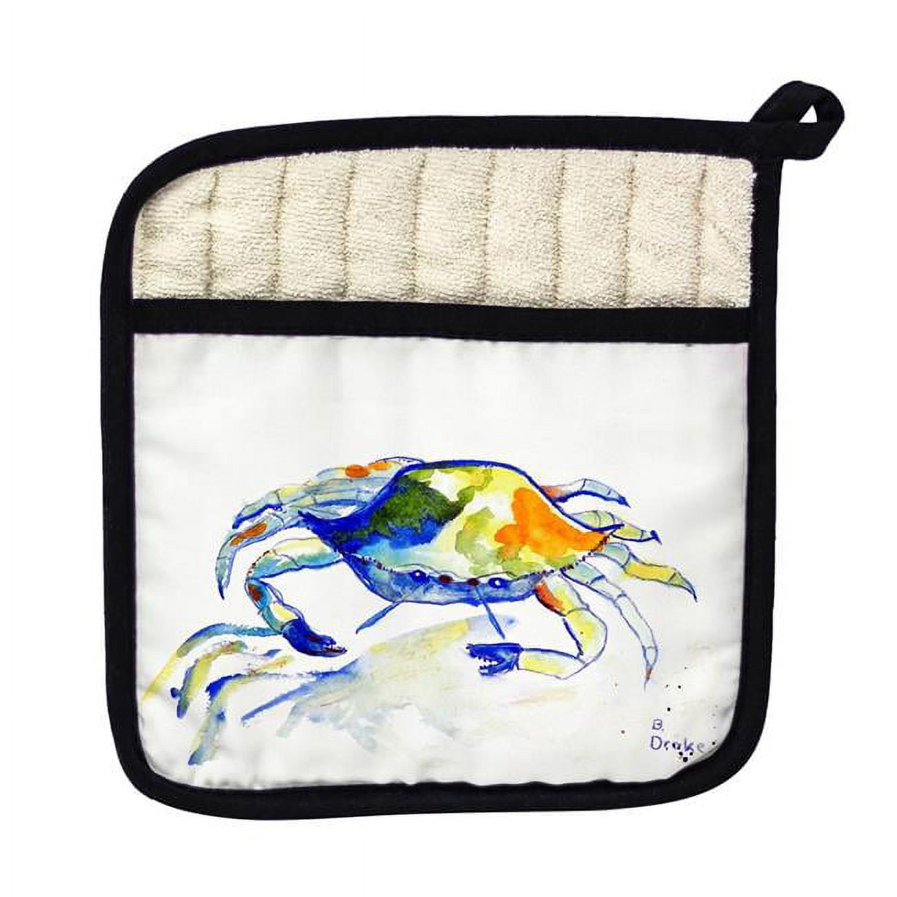 Picture of Betsy Drake PT212 Yellow Crab Pot Holder