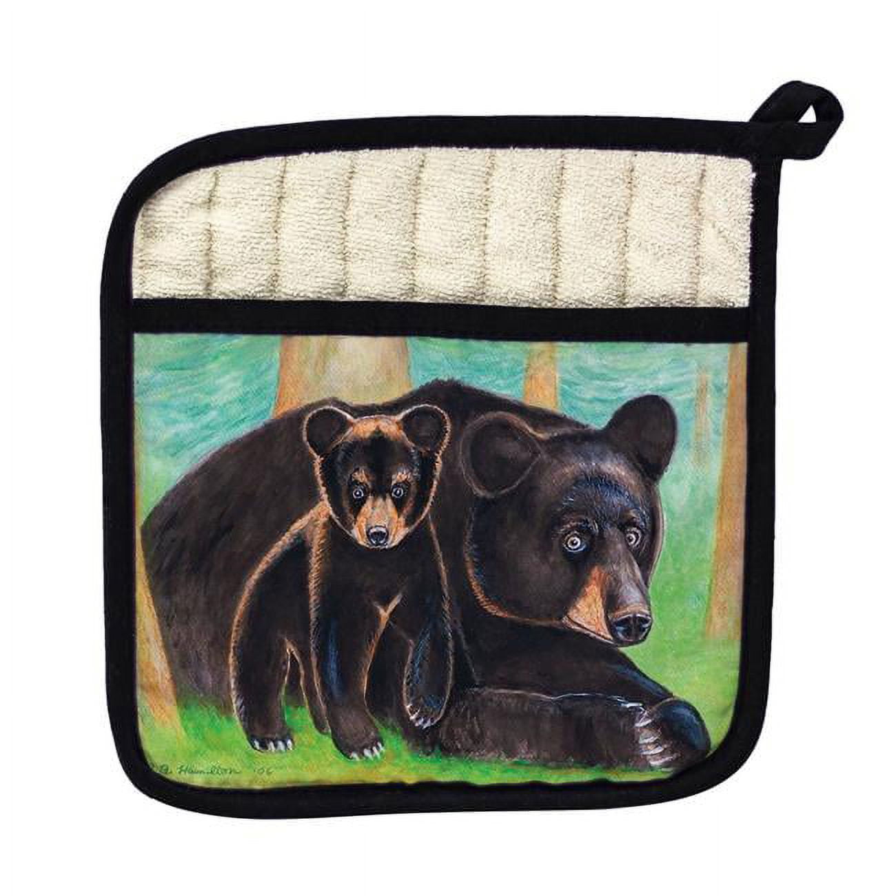 Picture of Betsy Drake PT219 Bear & Cub Pot Holder