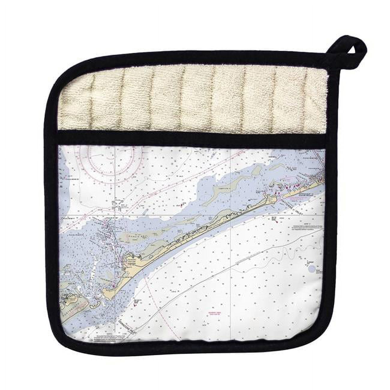 Picture of Betsy Drake PT228 Ocracoke Inlet, NC Nautical Map Pot Holder
