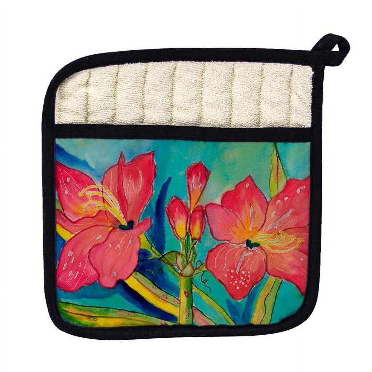 Picture of Betsy Drake PT233 Pink Amaryllis Pot Holder