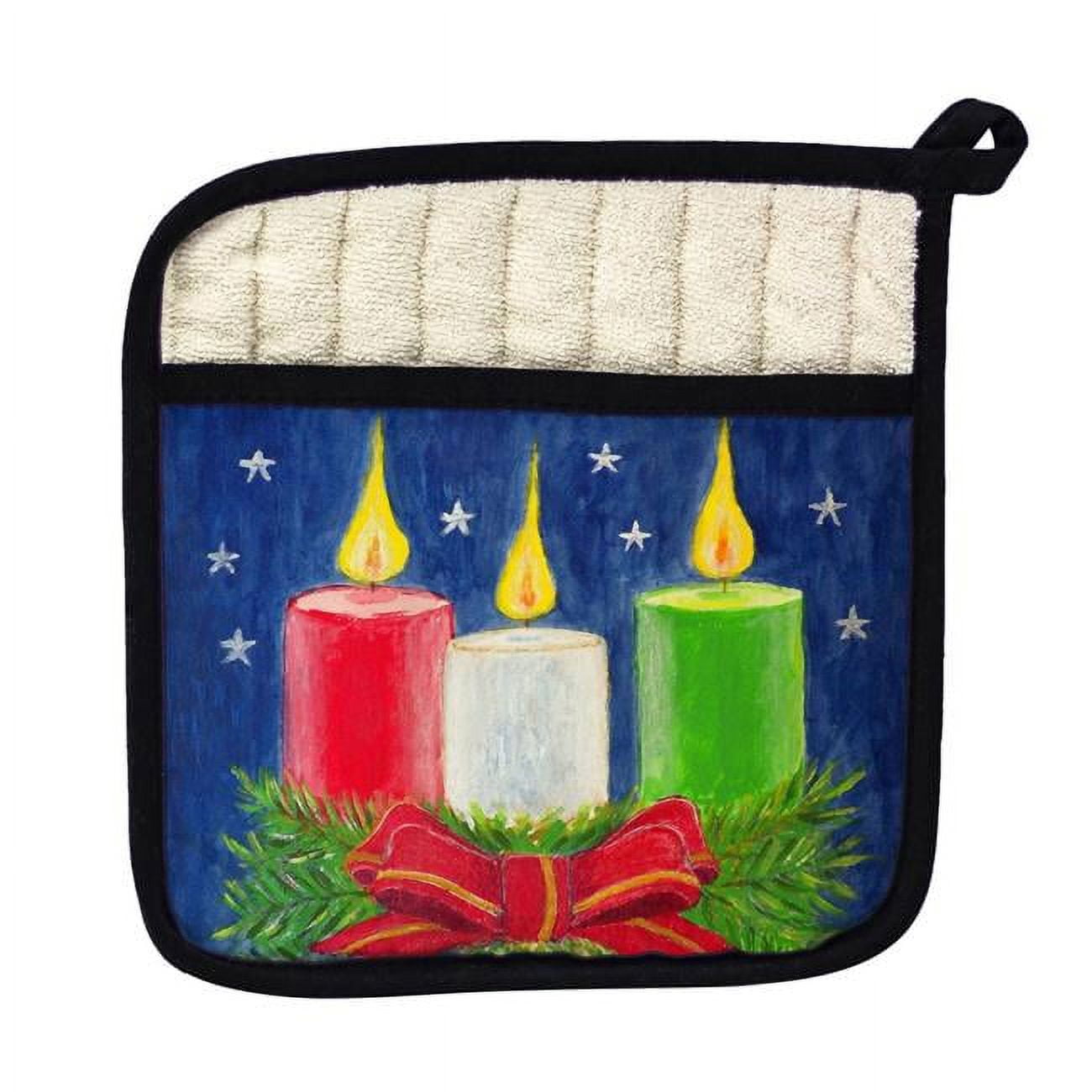 Picture of Betsy Drake PT255 Christmas Candles Pot Holder