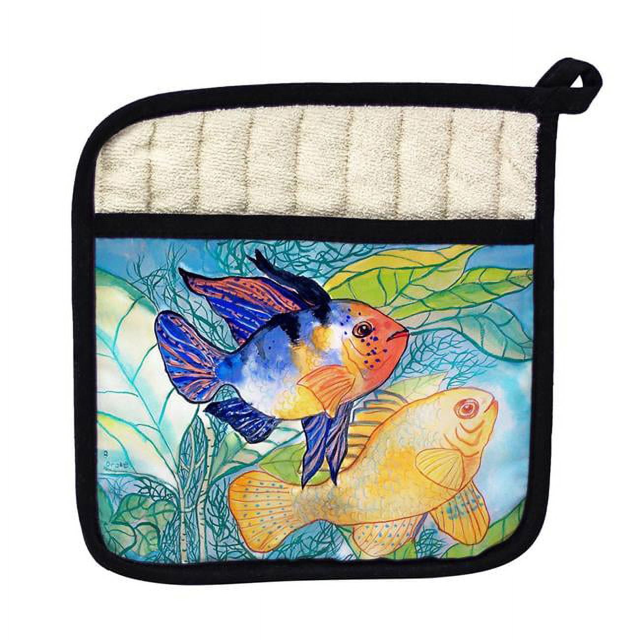Picture of Betsy Drake PT300 Betsys Two Fish Pot Holder