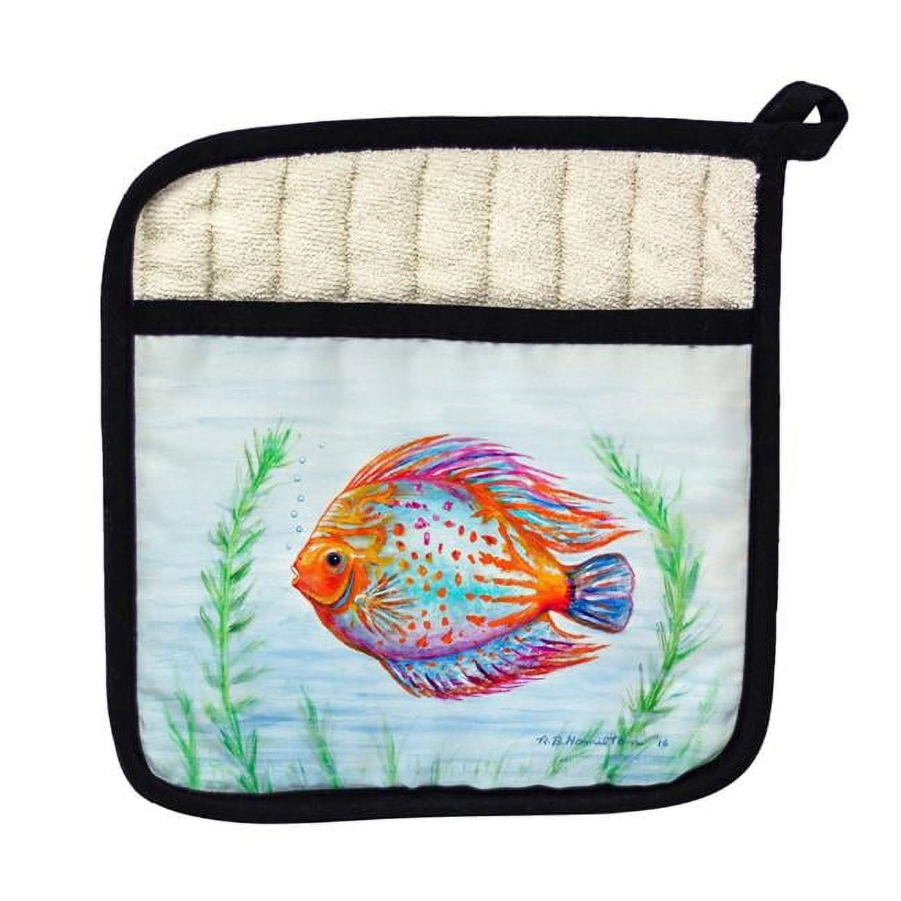 Picture of Betsy Drake PT359 Orange Fish Pot Holder
