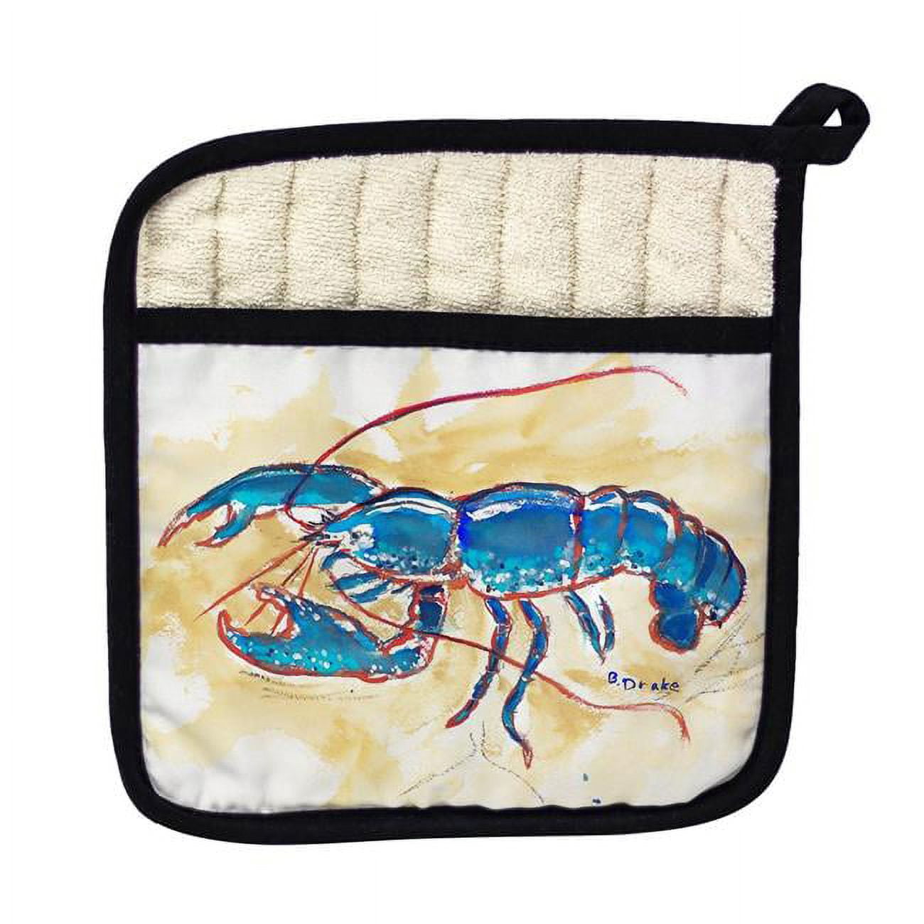 Picture of Betsy Drake PT381 Blue Lobster Pot Holder