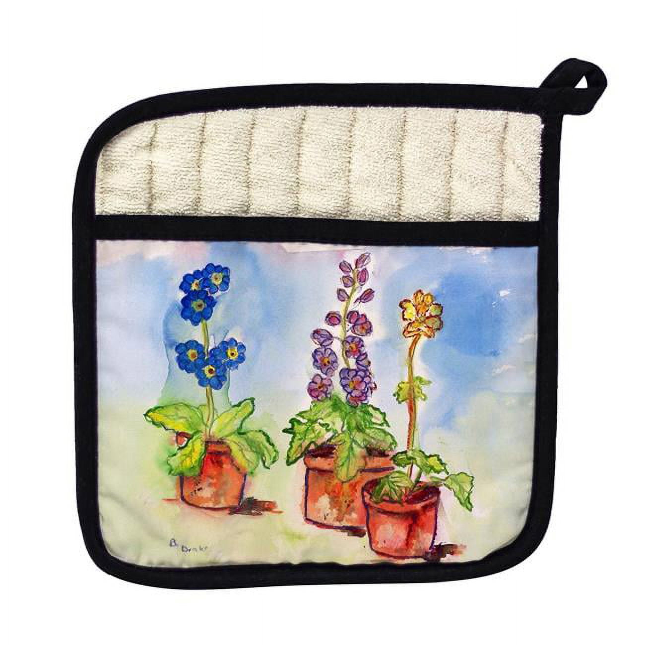 Picture of Betsy Drake PT426 Potted Flowers Pot Holder