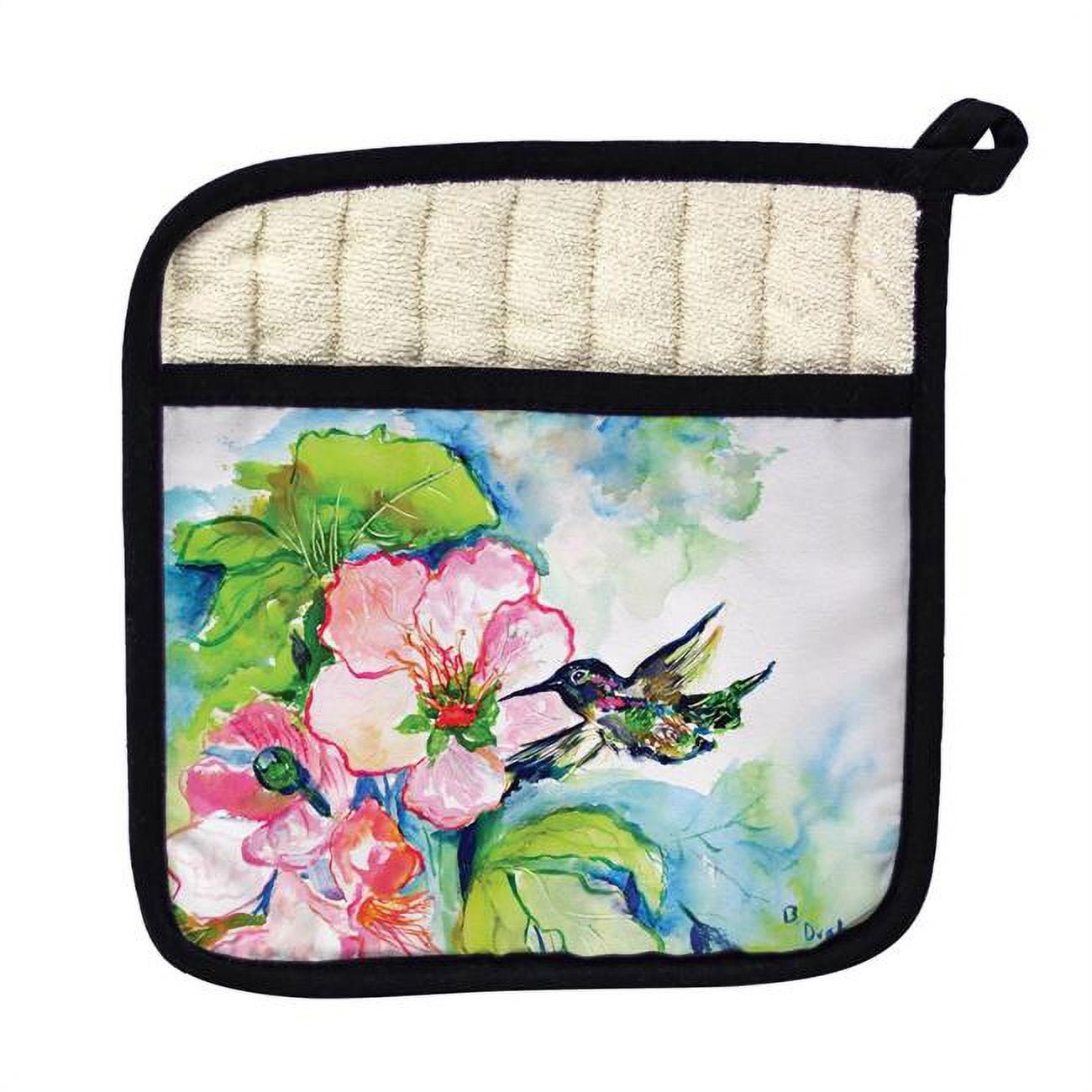 Betsy Drake PT437 Hummingbird & Hibiscus Pot Holder
