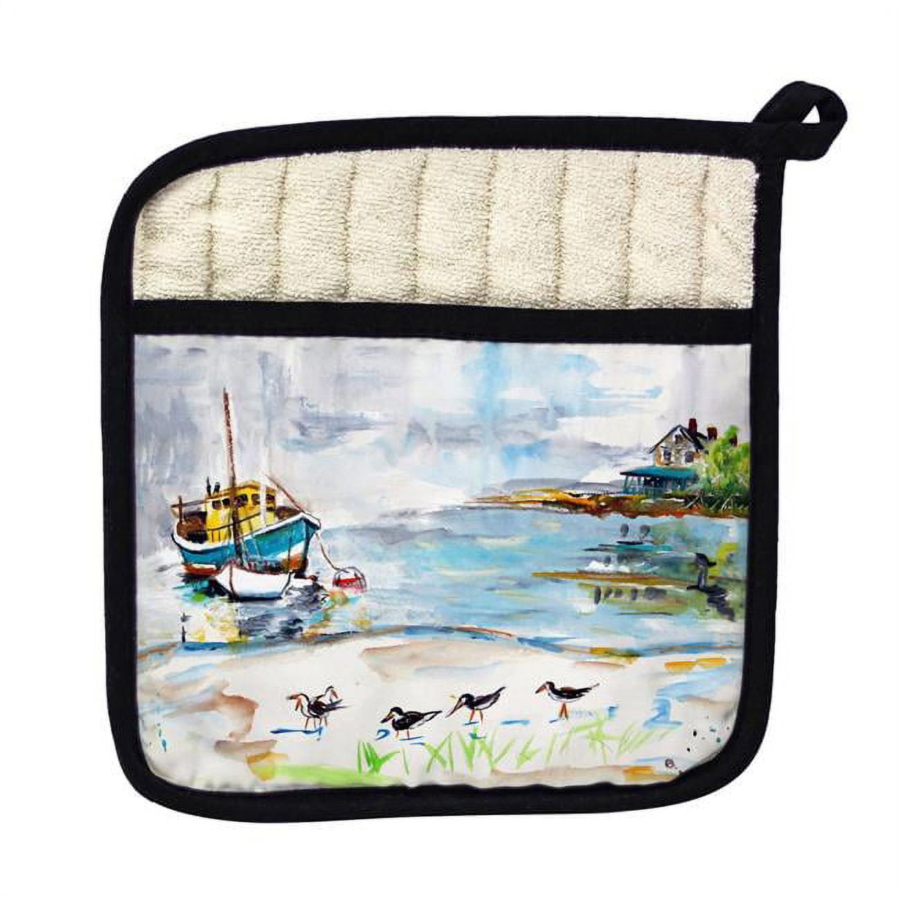 Picture of Betsy Drake PT445 Boat & Sandpipers Pot Holder
