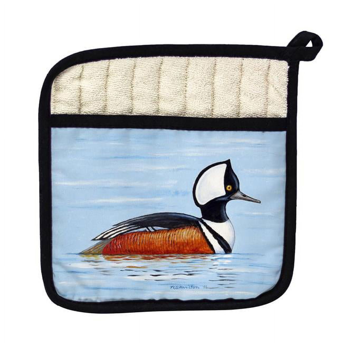Betsy Drake PT459 Hooded Merganser Pot Holder