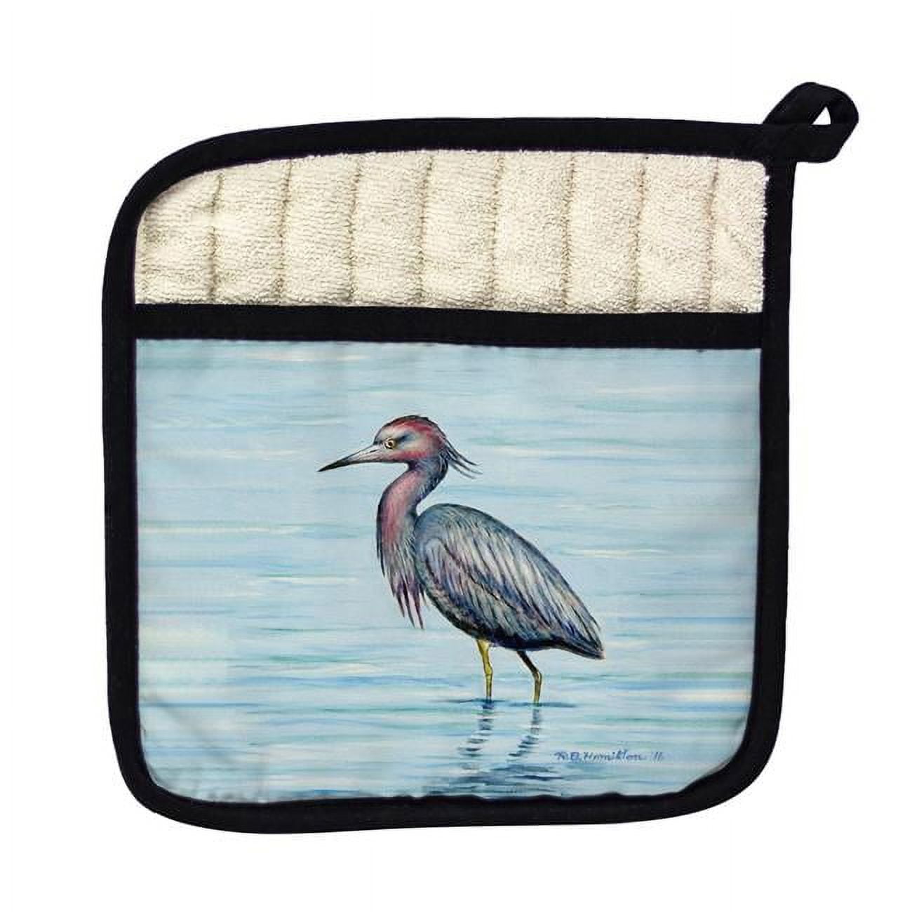 Picture of Betsy Drake PT492 Dicks Little Blue Heron Pot Holder