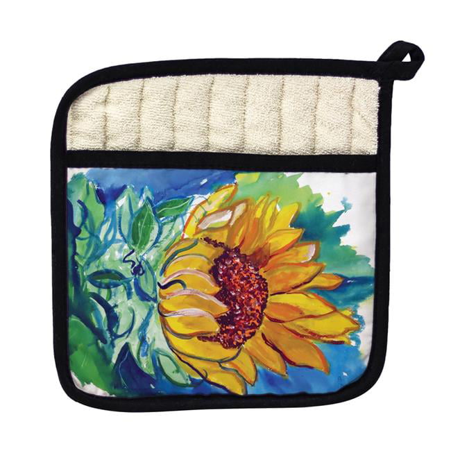Picture of Betsy Drake PT544 Windy Sunflower Pot Holder