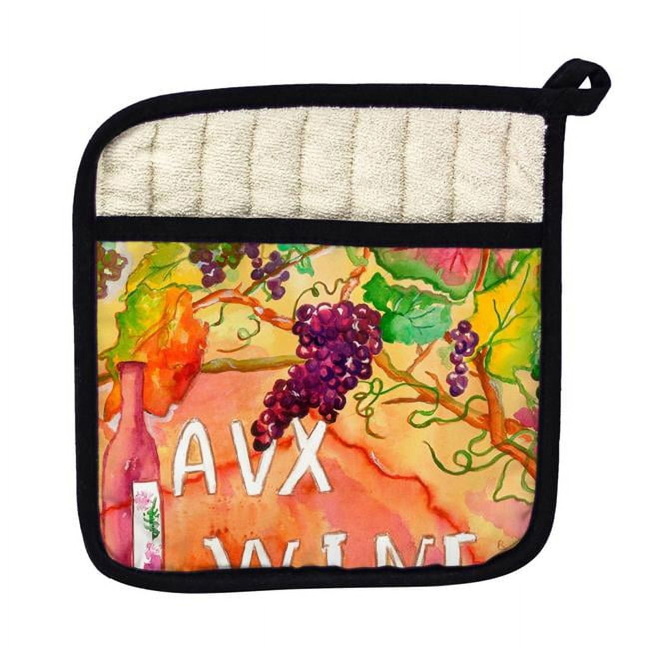 Betsy Drake PT600 Wine & Grapes Pot Holder