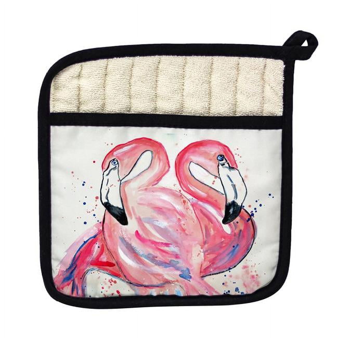 Picture of Betsy Drake PT636 Betsys Flamingos Pot Holder