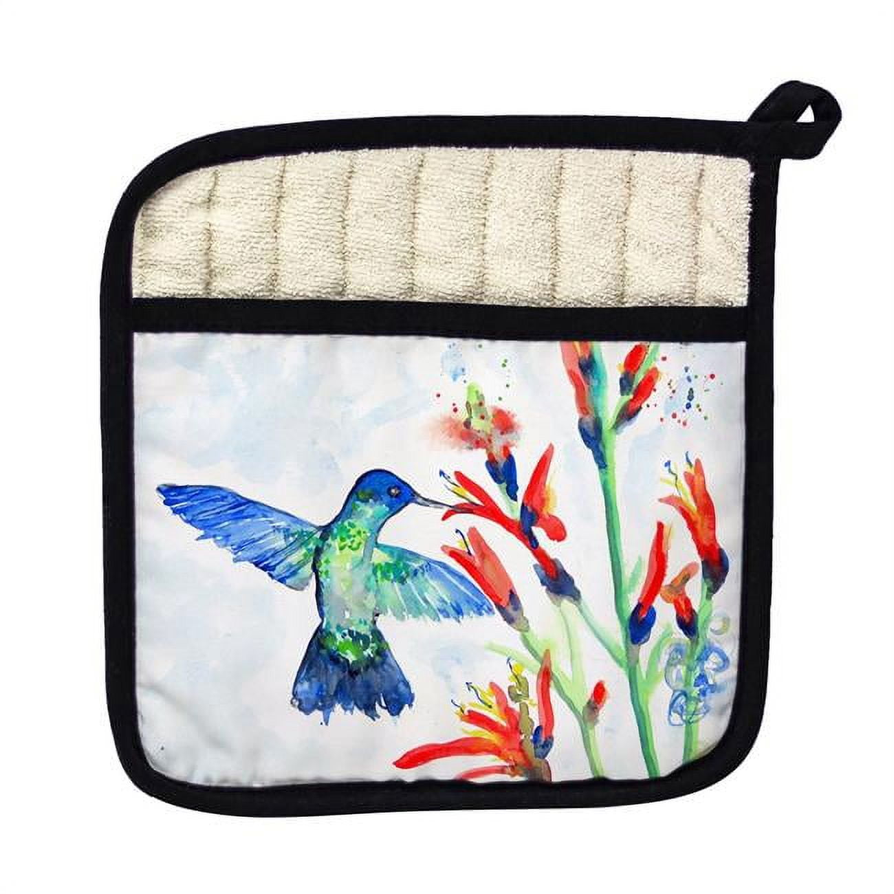 Picture of Betsy Drake PT644 Hummingbird & Fire Plant Pot Holder