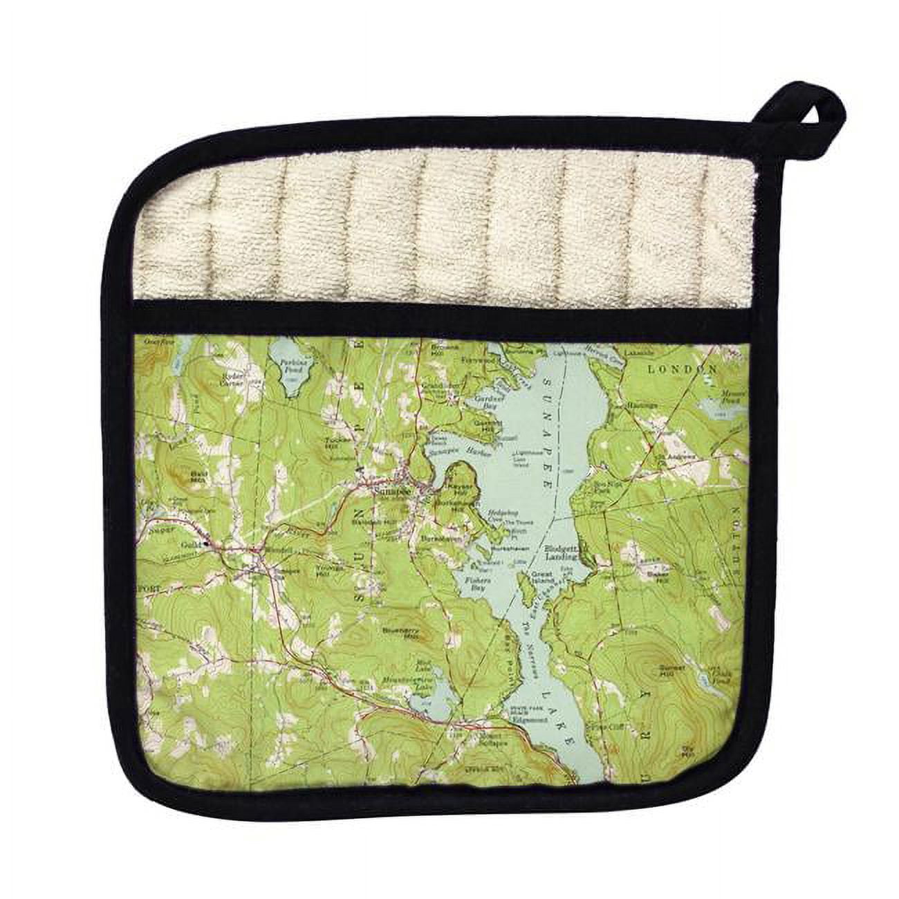 Picture of Betsy Drake PT653 Sunapee Lake, NH Nautical Map Pot Holder