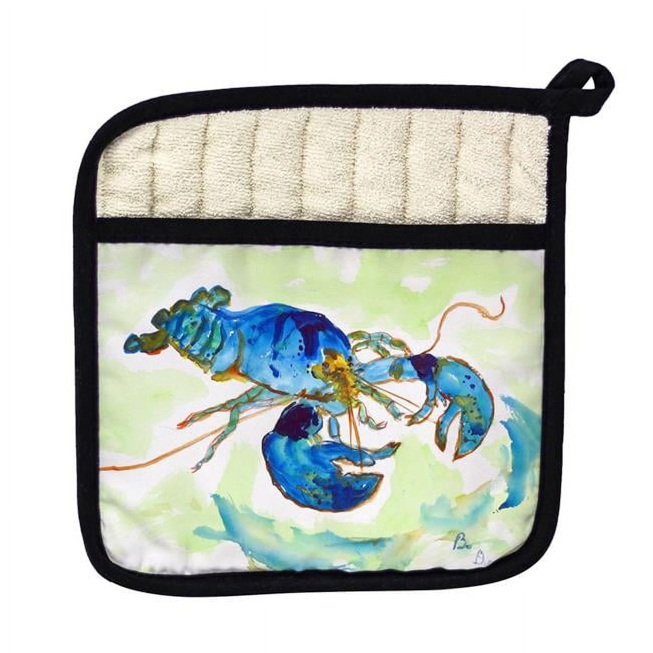 Betsy Drake PT660 Green-Blue Lobster Pot Holder
