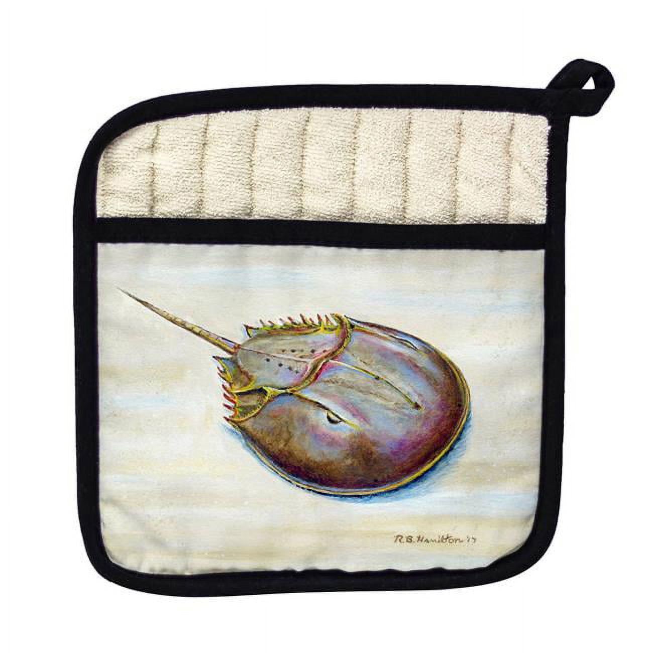 Picture of Betsy Drake PT665 Horseshoe Crab Pot Holder