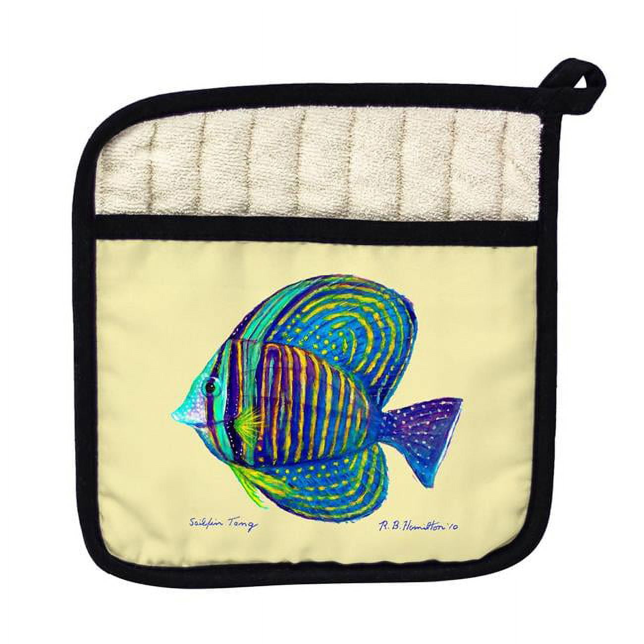 Picture of Betsy Drake PT678C Sailfin Tang Yellow Pot Holder