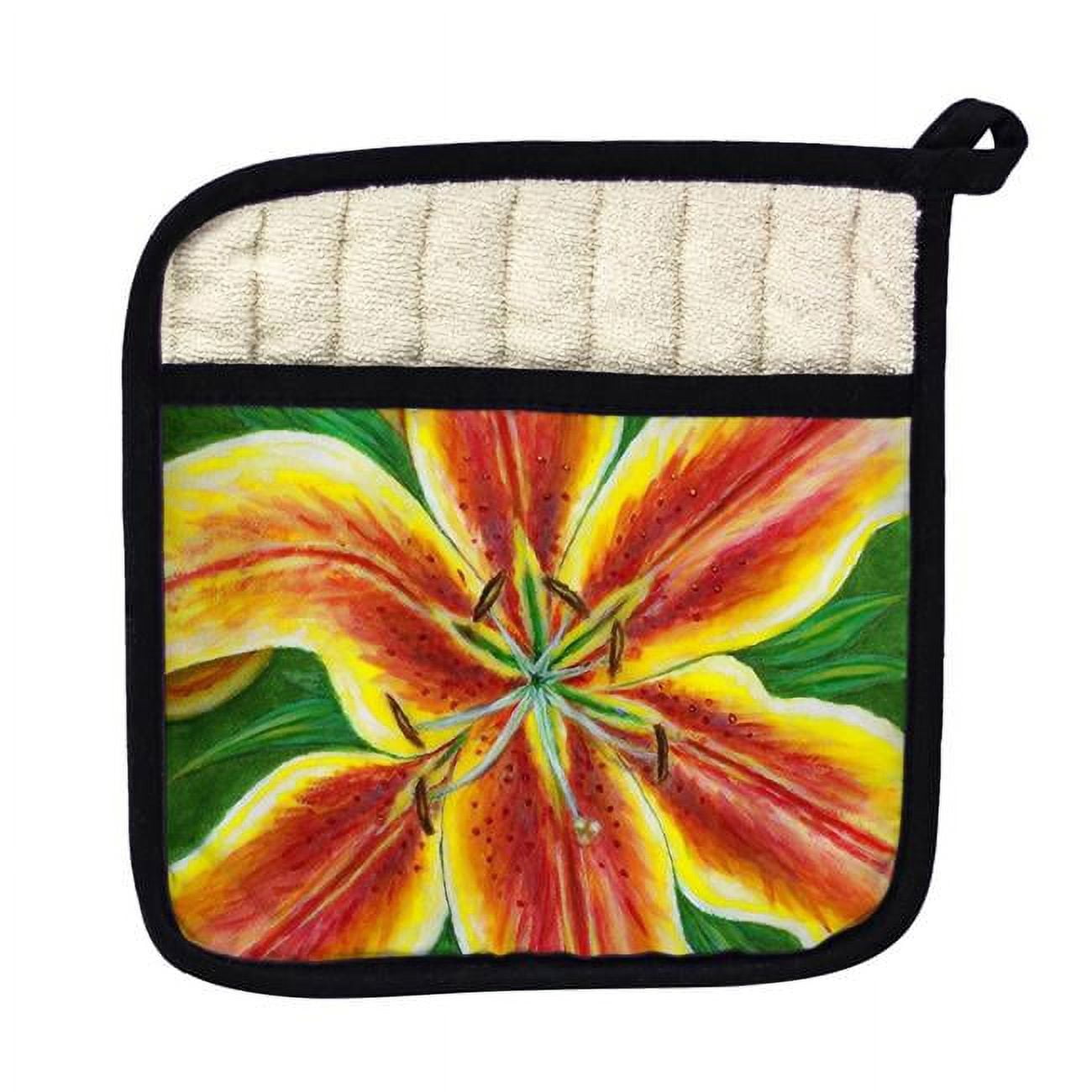 Betsy Drake PT702 Yellow Lily Pot Holder