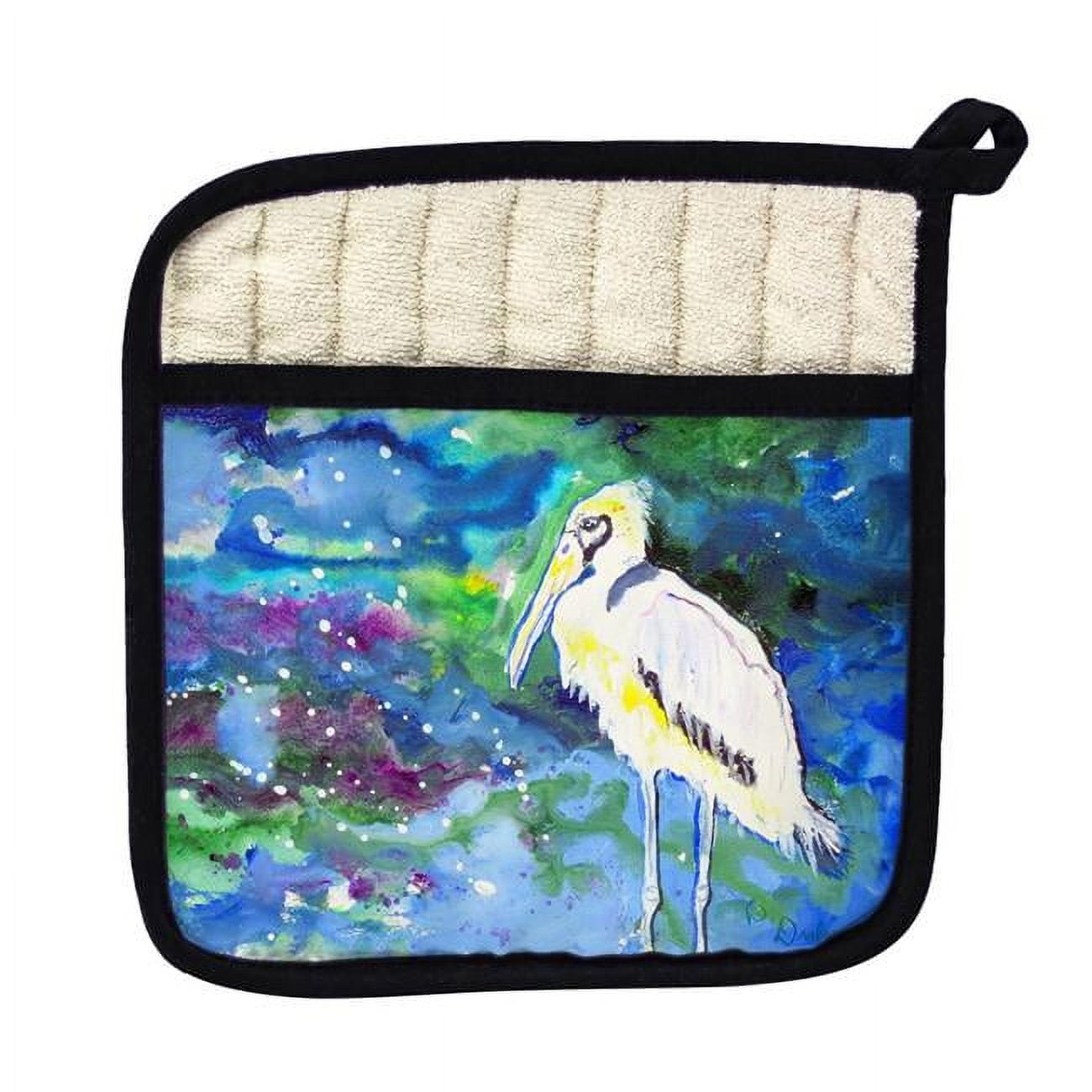 Picture of Betsy Drake PT709 Fall Wood Stork Pot Holder