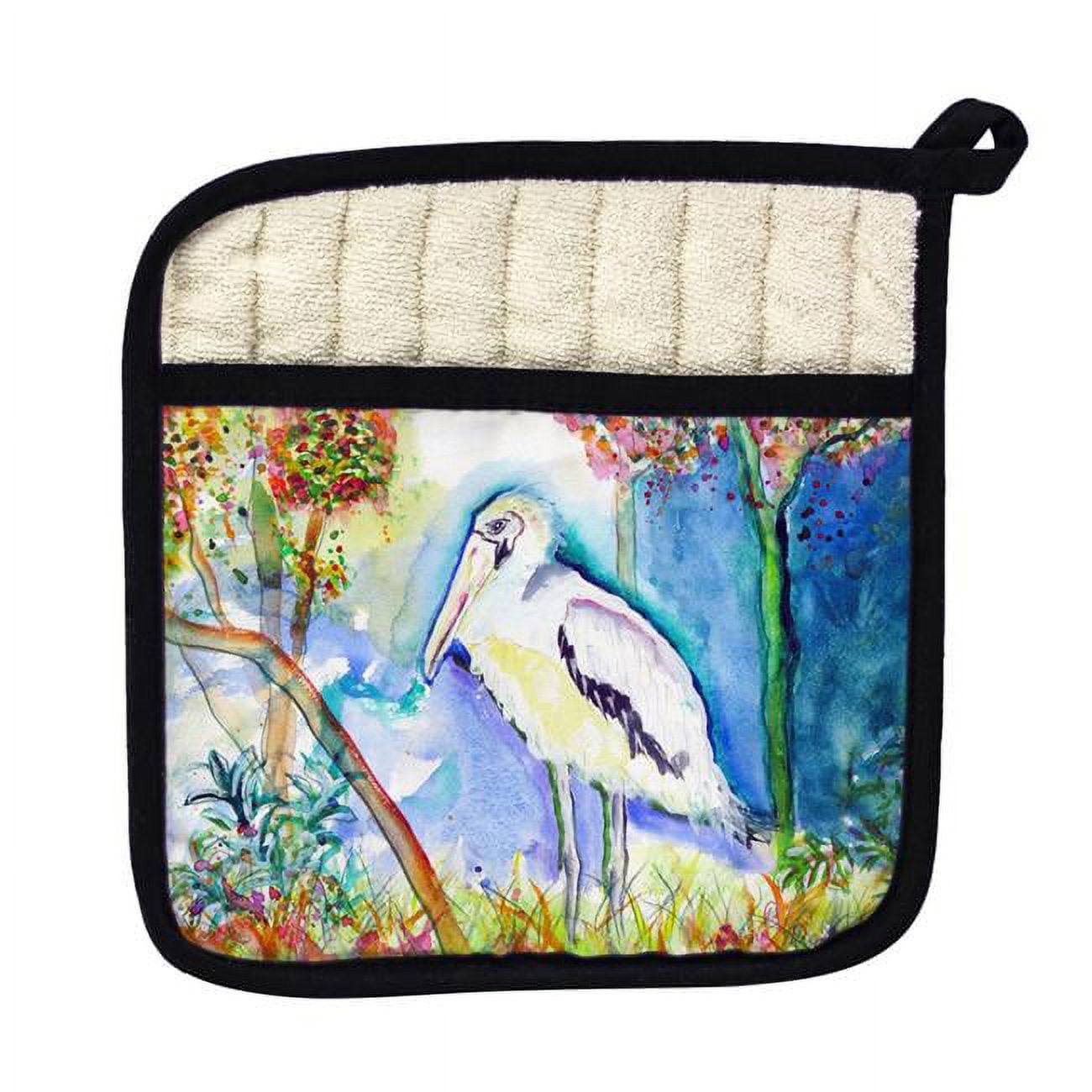 Picture of Betsy Drake PT710 Summer Wood Stork Pot Holder