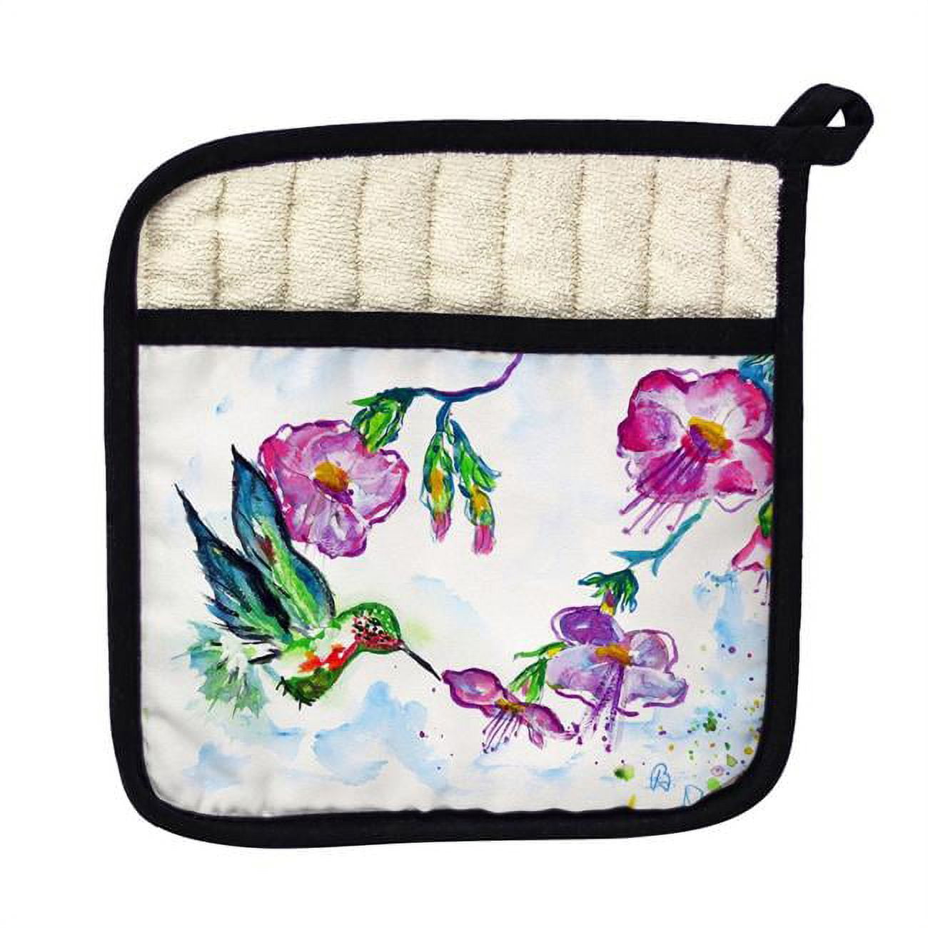 Picture of Betsy Drake PT713 Feeding Hummingbird Pot Holder