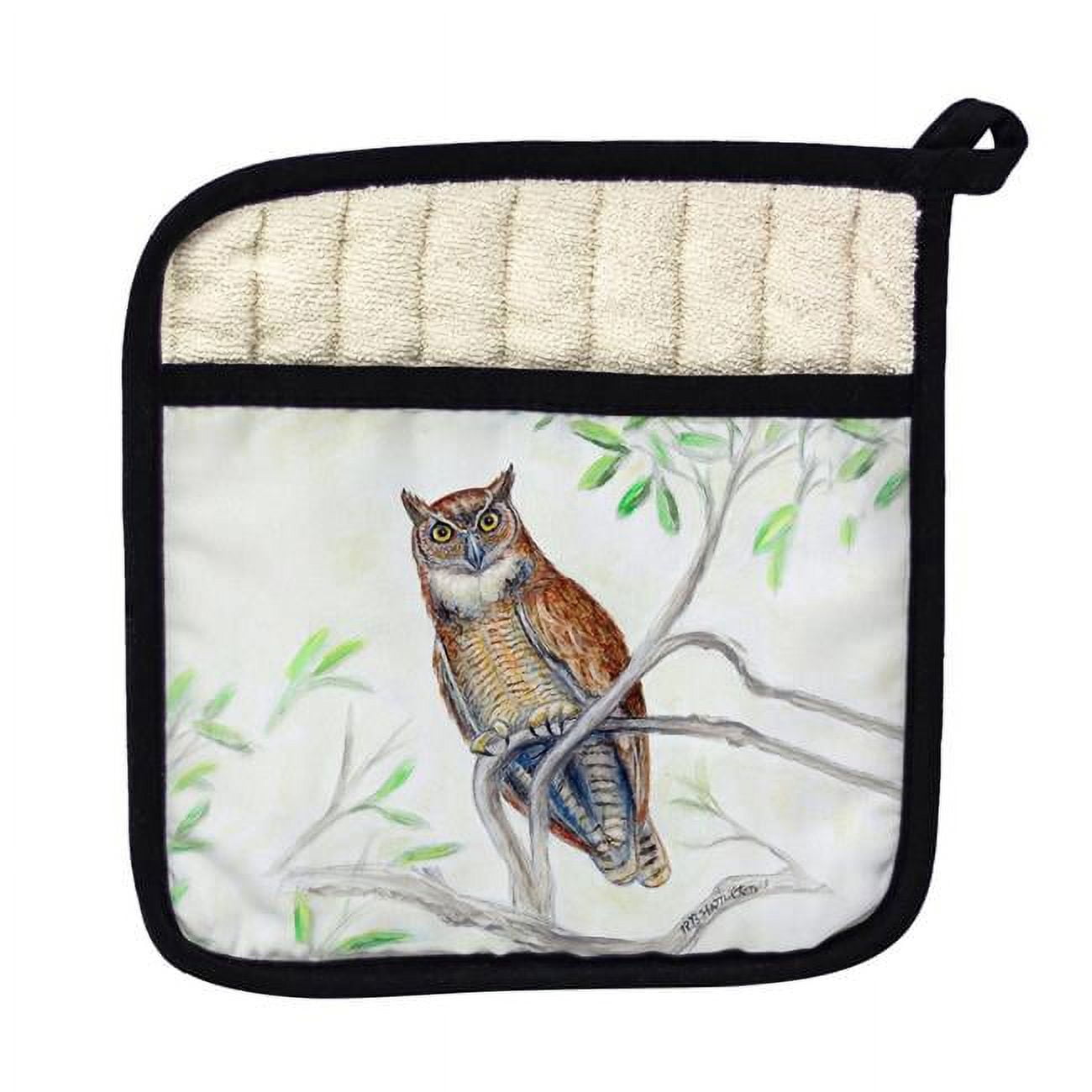 Picture of Betsy Drake PT714 Great Horned Owl Pot Holder