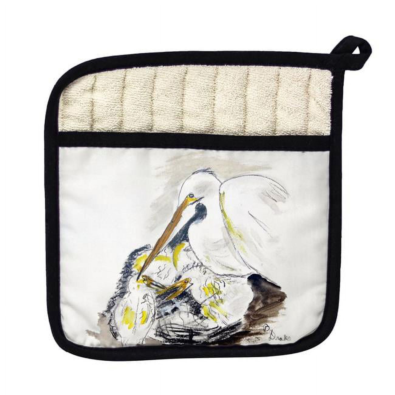 Picture of Betsy Drake PT718 Egret & Chicks Pot Holder