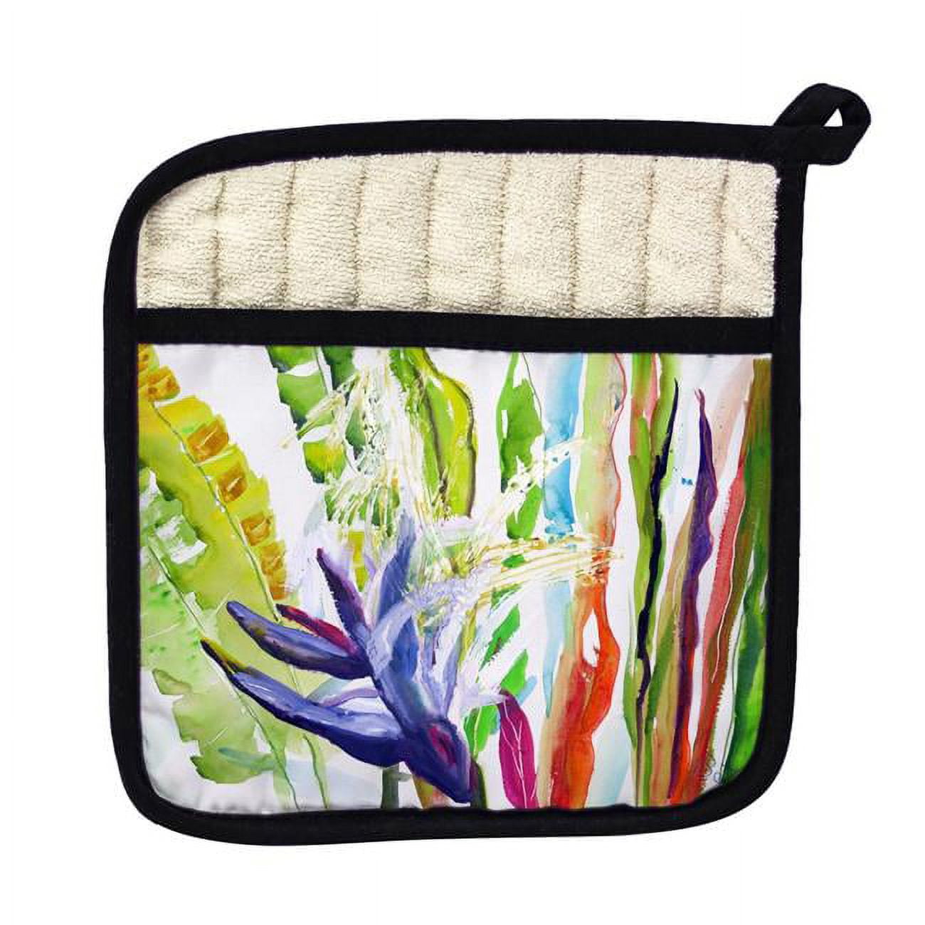 Picture of Betsy Drake PT776 Abstract Bird of Paradise Pot Holder