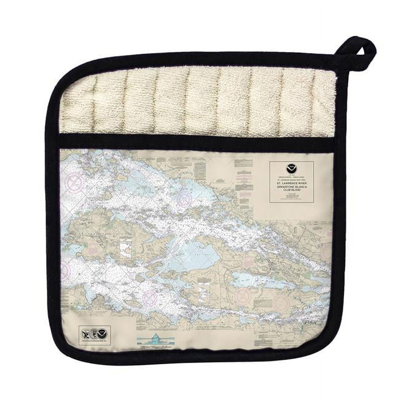 Betsy Drake PT795 St Lawrence River - Grindstone Island to Club Island, NY Nautical Map Pot Holder