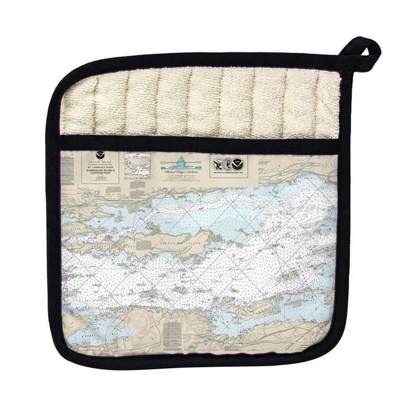 Betsy Drake PT796 St Lawrence River - Goose Bay to Chippeway Bay, NY Nautical Map Pot Holder