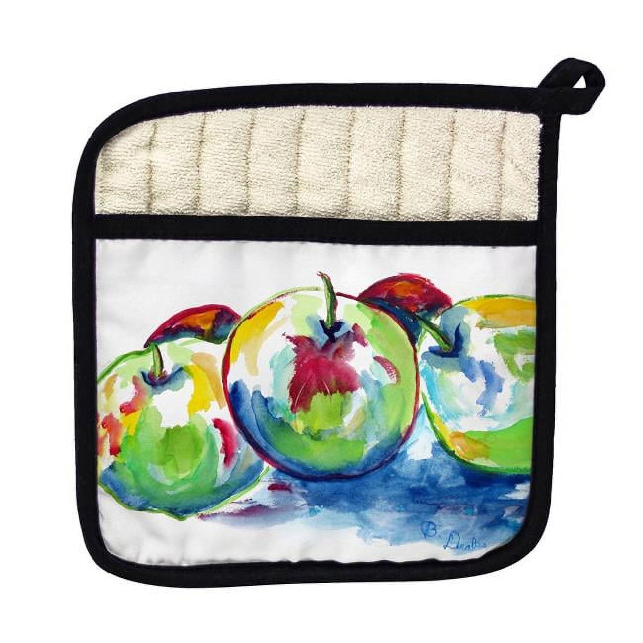 Picture of Betsy Drake PT818 Three Apples Pot Holder