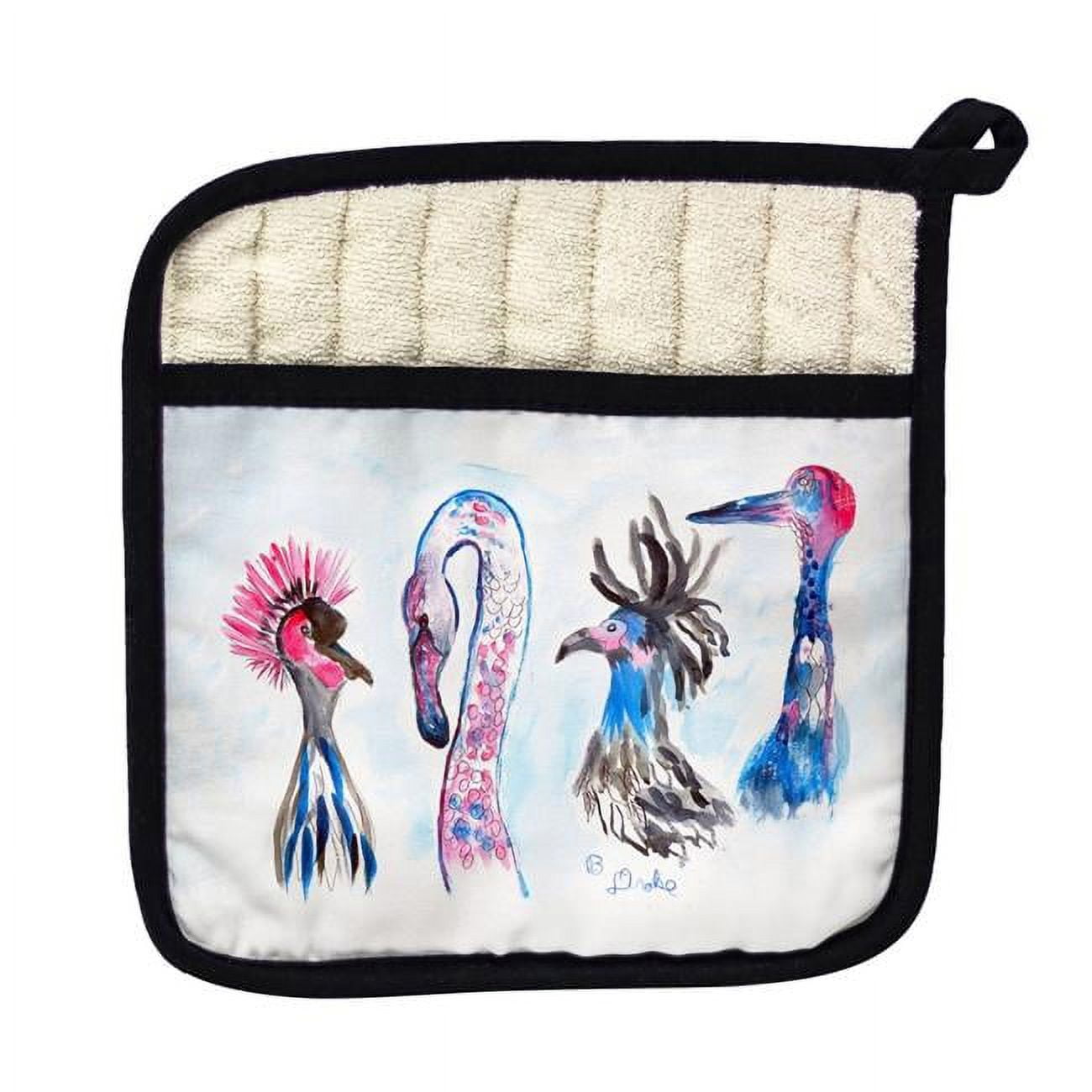 Betsy Drake PT829 Loony Birds Pot Holder