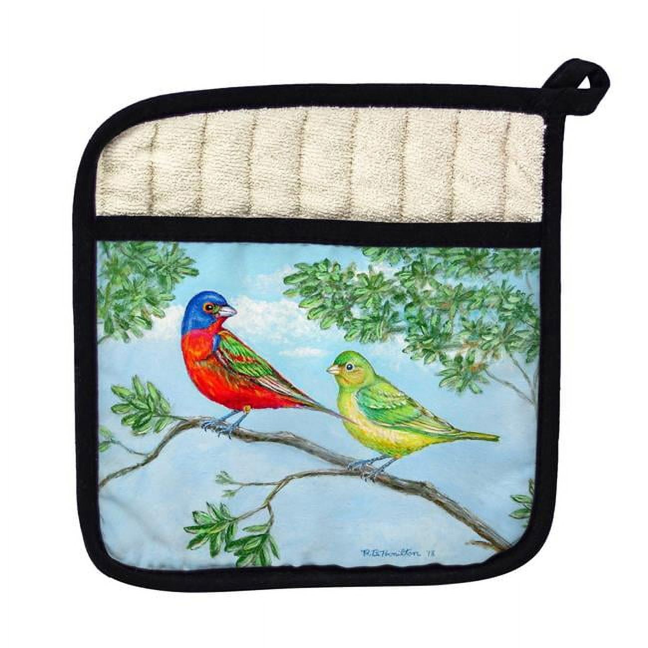 Picture of Betsy Drake PT890 Pair of Buntings Pot Holder